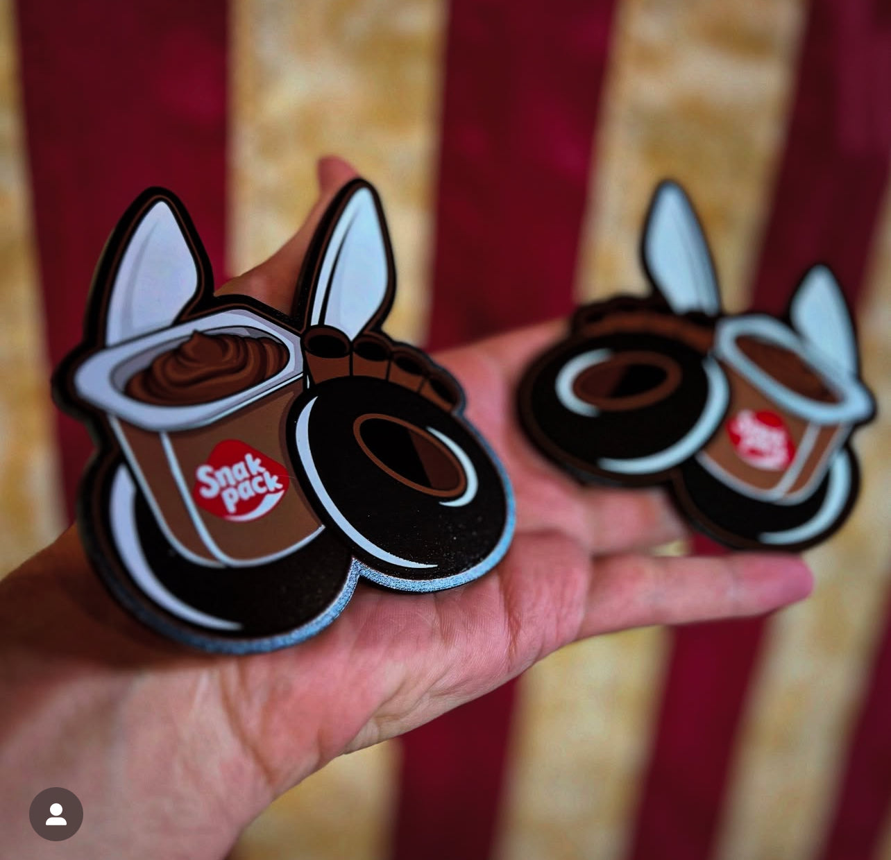 Snack Pack Badges Chocolate Version (2 Badges)