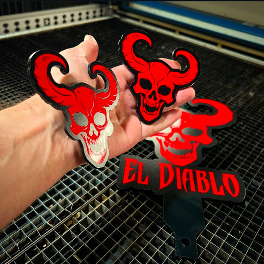 El Diablo Horned Badges (2 Badges)