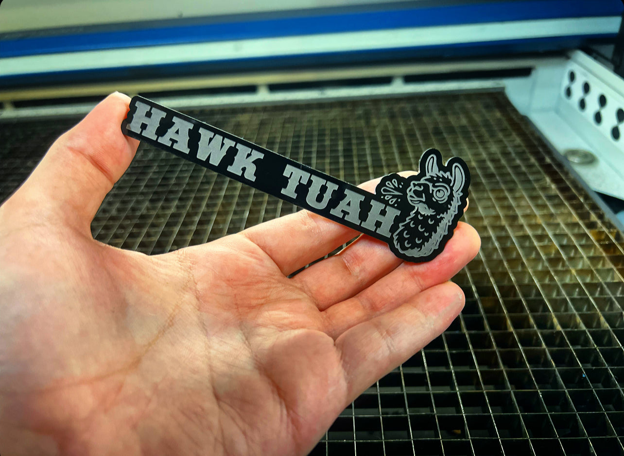 Hawk Tuah Badges Version 2 (2 included)