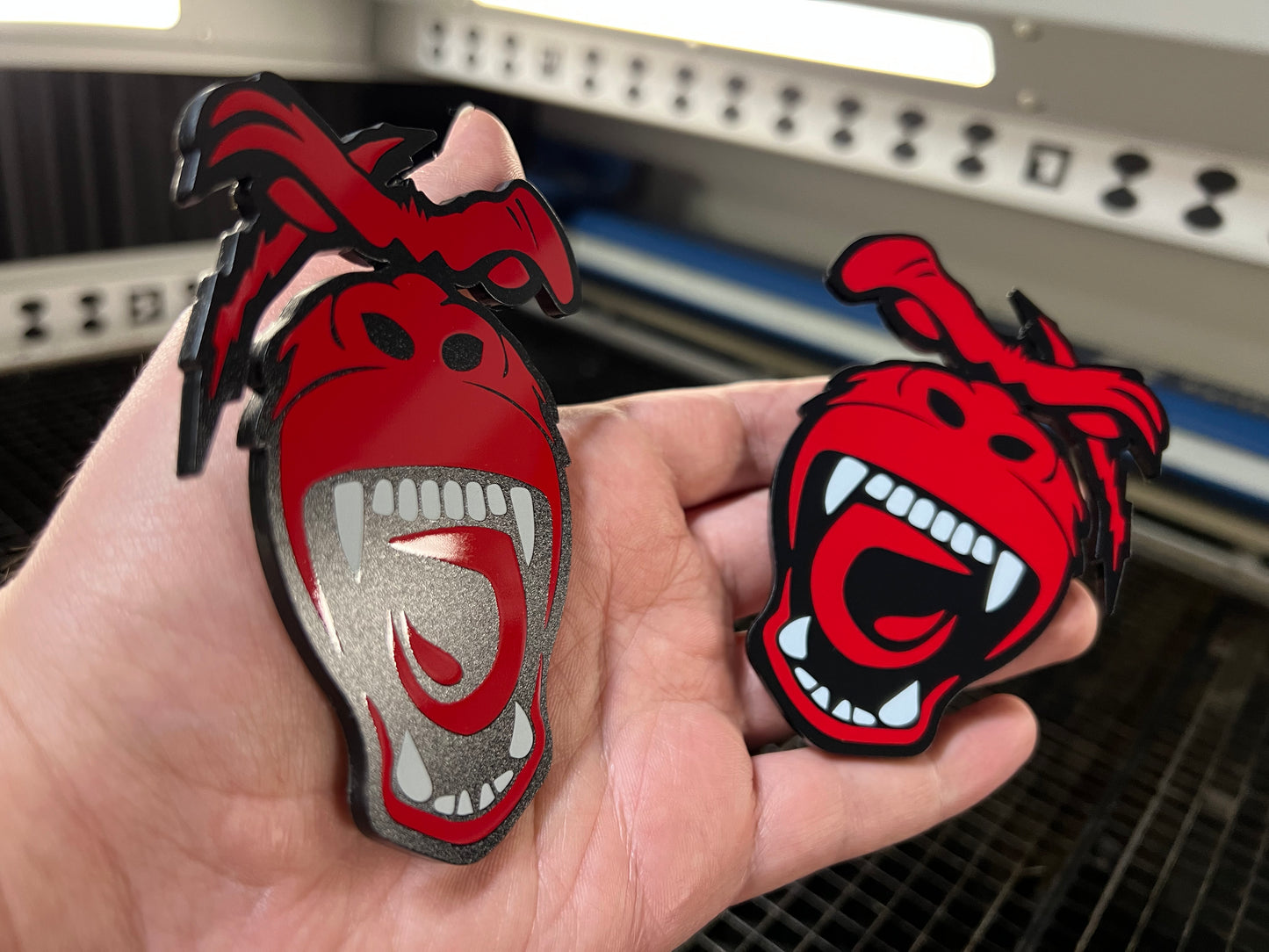 Red Scarred Ape Badges (2 included)