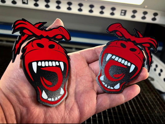 Red Scarred Ape Badges (2 included)