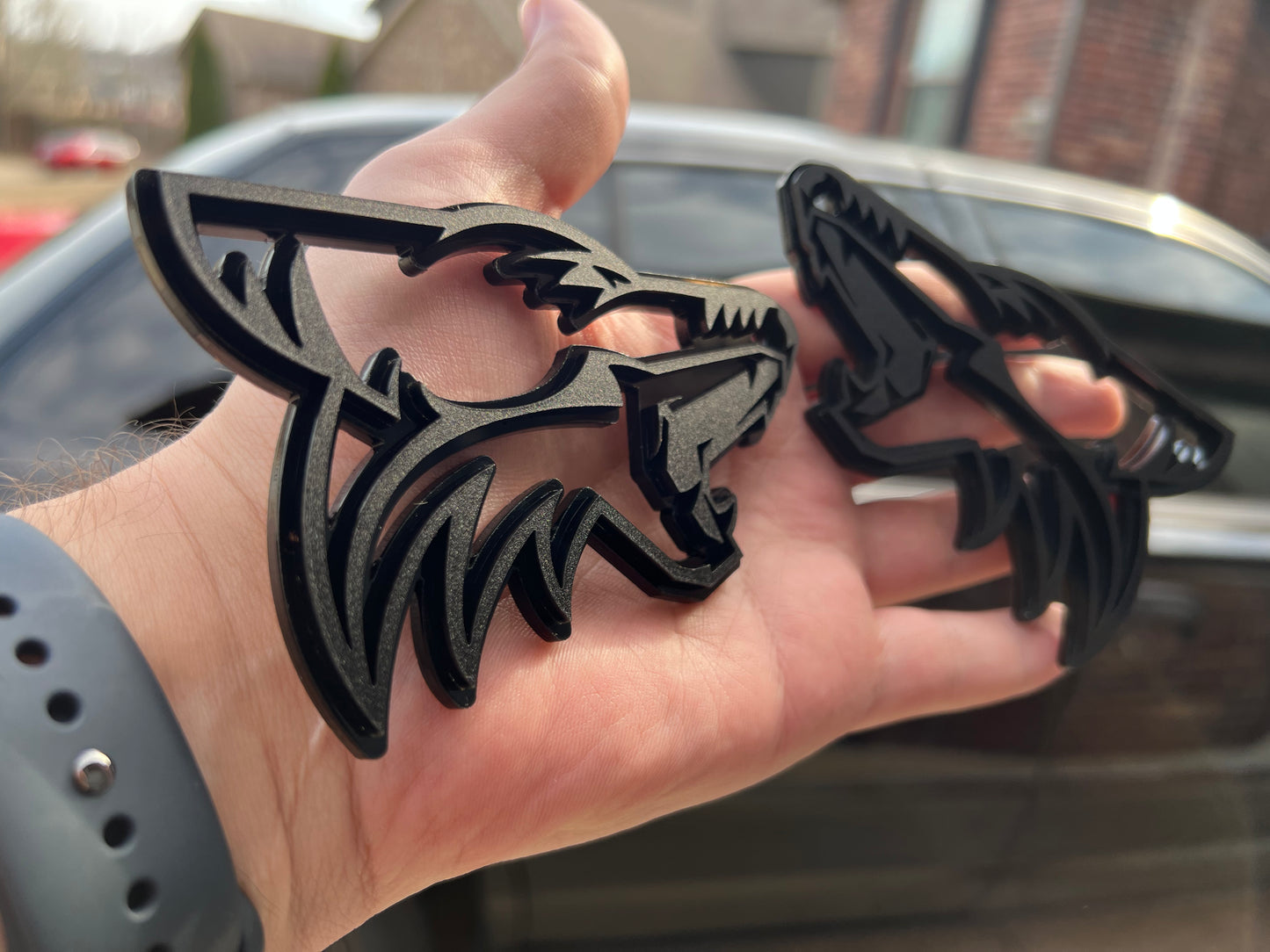 NEW 3D Coyote/Wolf Dual Layer Badges (2 badges)